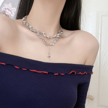 Texture Pattern Moonstone Female Design Special Necklaces