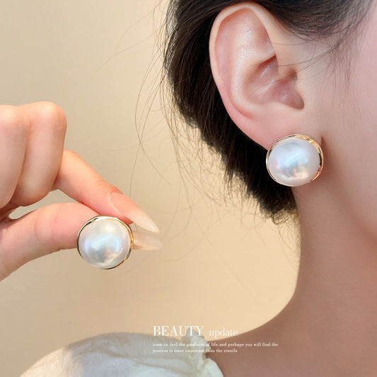 Pearl Geometric Fashion Minimalist Design Ear Earrings
