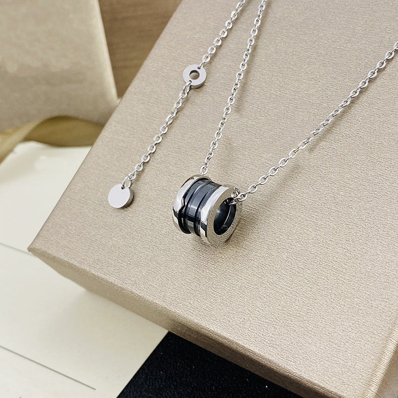 Women's & Men's Ceramic High Version Spring Full Diamond Small Waist Necklaces