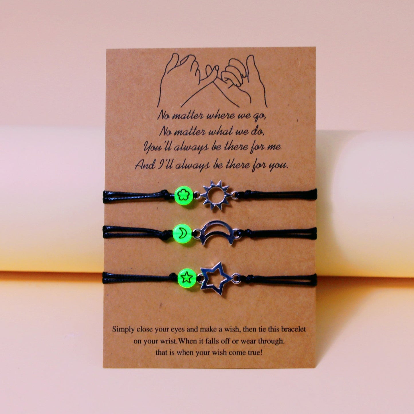 Women's Sun Moon Star Luminous Beads Hand-woven Bracelets