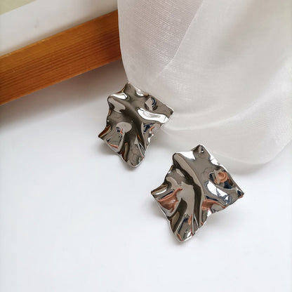 Needle Geometric Metal Quality Creative Irregular Earrings