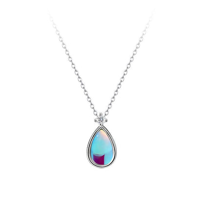 Temperament Mermaid Water Drop Special Interest Light Luxury Design Necklaces