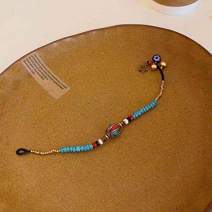 Bell Braided Rope Ethnic Style Retro Beaded Bracelets