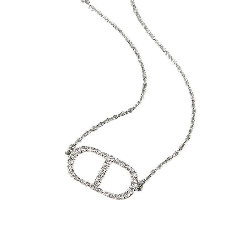 Inlaid Zircon Design Everyday Joker High-grade Female Necklaces