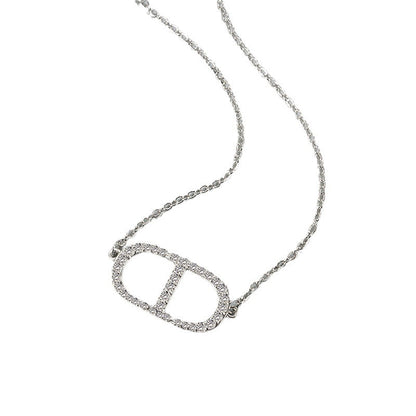 Inlaid Zircon Design Everyday Joker High-grade Female Necklaces