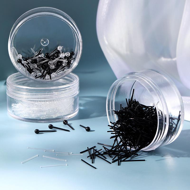 Women's Plastic Ear Bar Stick Transparent Pin Earrings