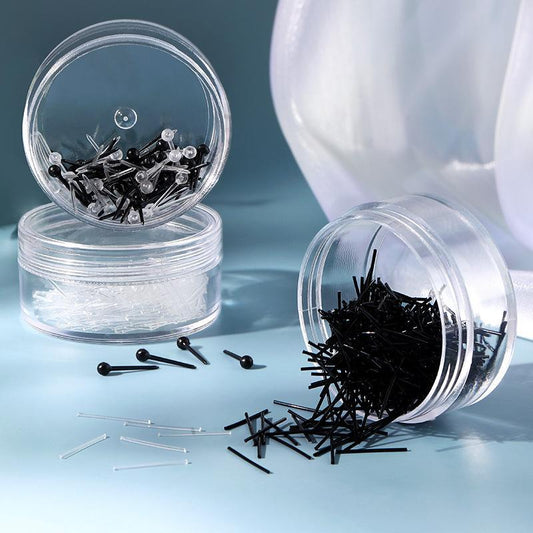 Women's Plastic Ear Bar Stick Transparent Pin Earrings