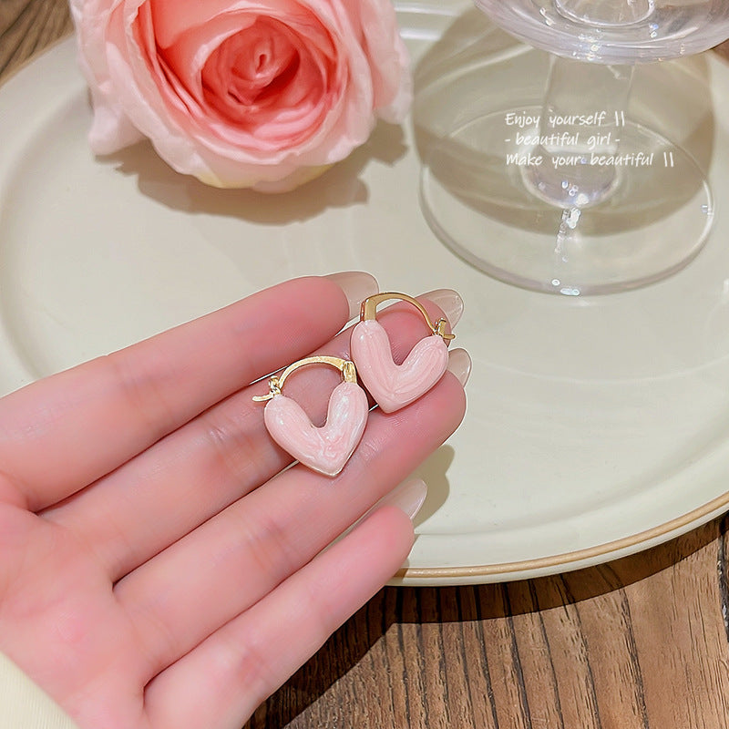 Advanced Design Drip Glazed Love Ear Earrings