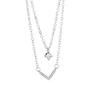 Broadcast Female Temperamental Minority Design Unique Inlaid Necklaces