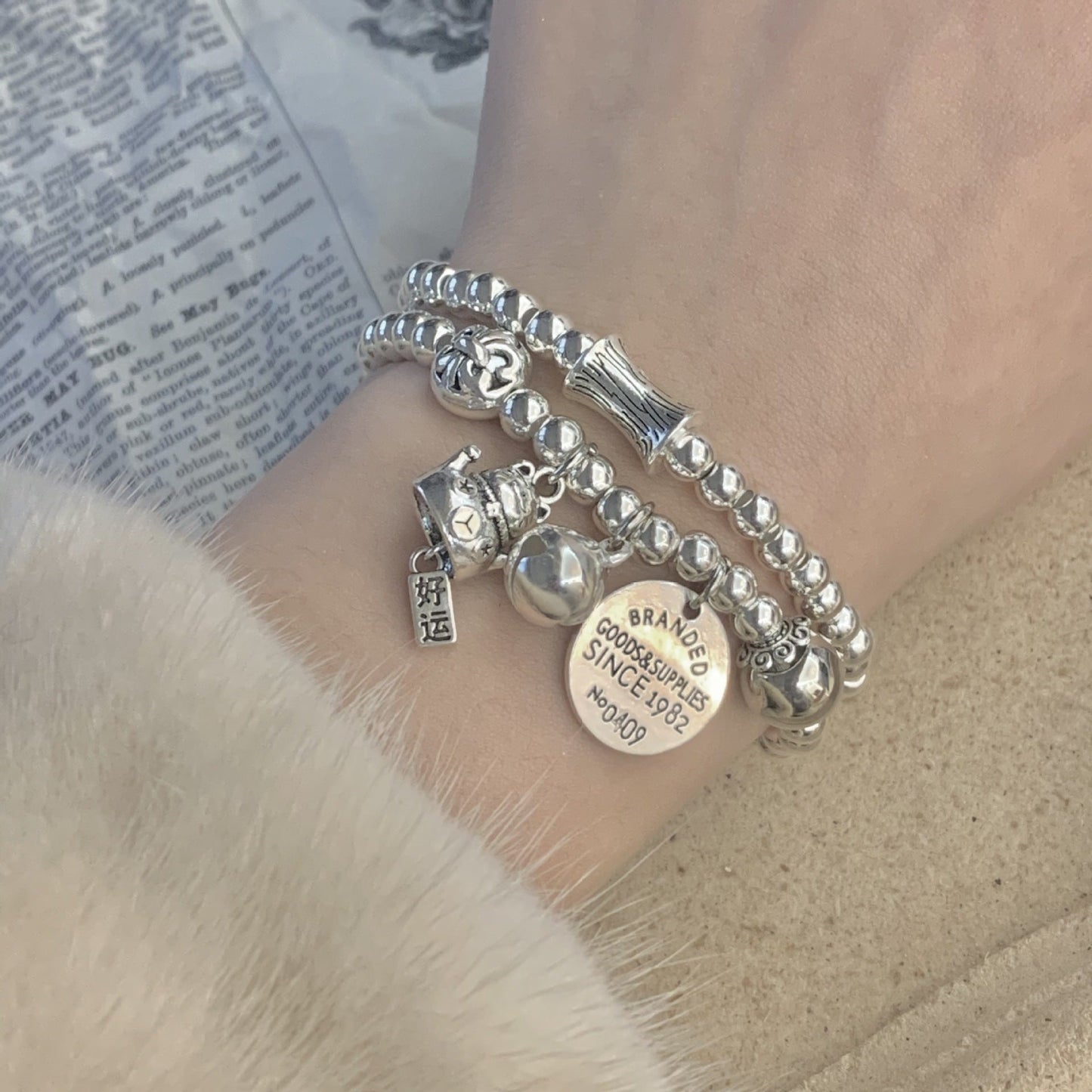 Women's Style Lucky Bag Elephant Pendant Minimalist Bracelets