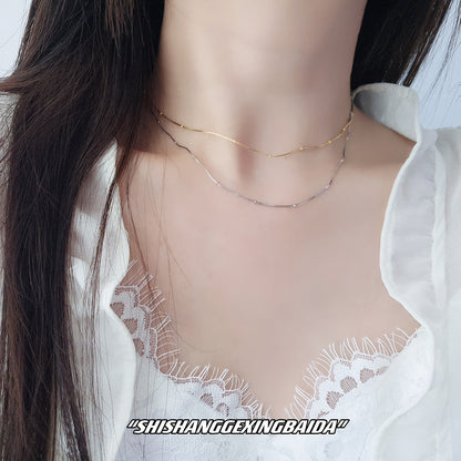 Beads Snake Bone Temperamental Minority High Sense Necklaces