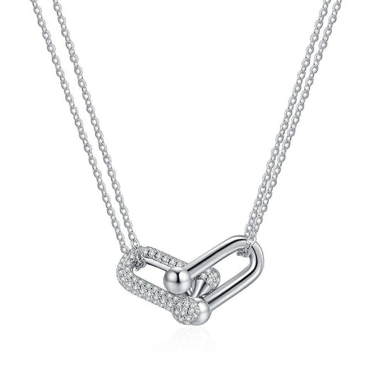 Diamond Horseshoe Clavicle Chain Versatile Personality Necklaces
