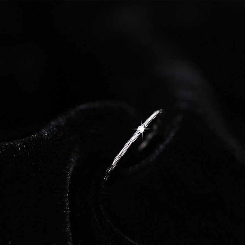 Sier Mini Zircon Simple Rhinestone Fashion Rings