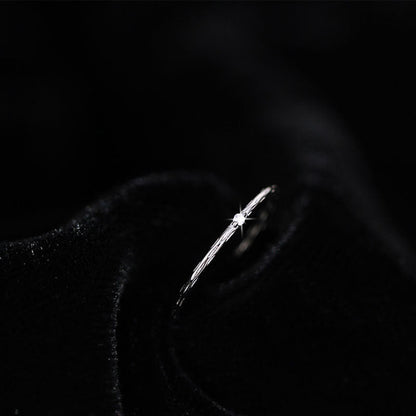 Sier Mini Zircon Simple Rhinestone Fashion Rings