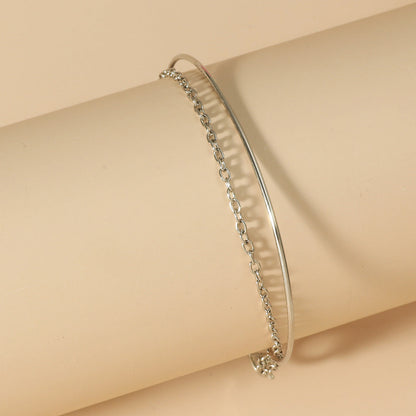 Women's Suit Exaggerated Geometry Beaded Thick Chain Bracelets