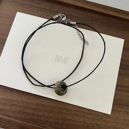 Black Rope Fashion Commuter Geometric Clavicle Chain Necklaces