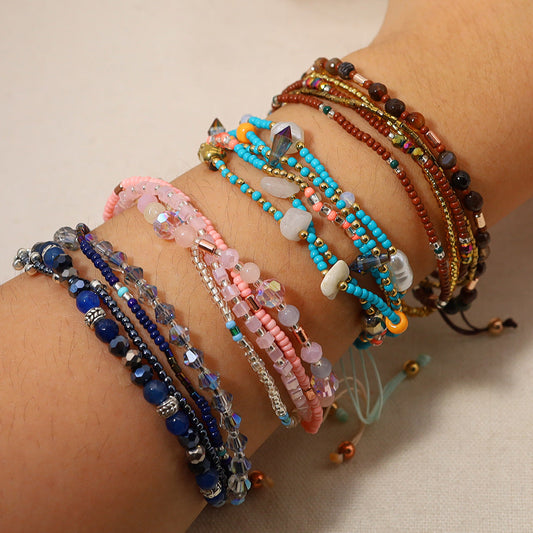 Women's Style Bead Handmade Braided Holiday Versatility For Traveling Ethnic Bracelets