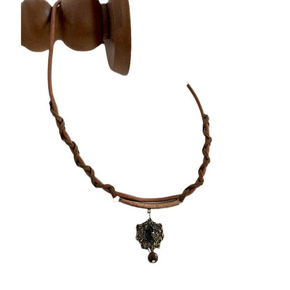 Personality Denim Winding Heart Niche Design Necklaces