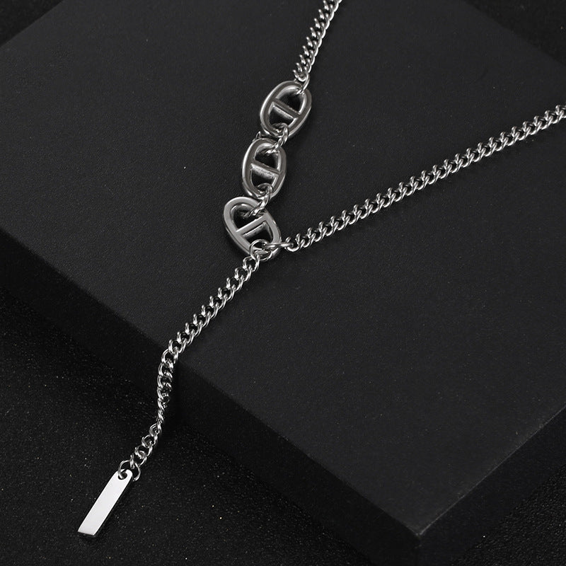 Men's Titanium Steel Sweet Cool Trendy Design Sense Niche Necklaces