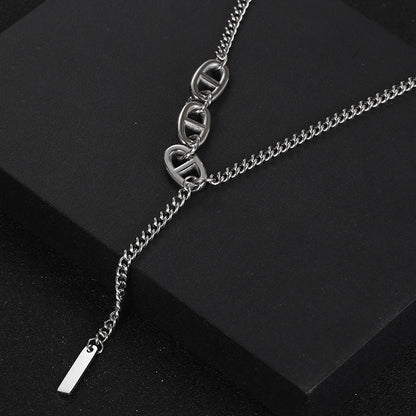 Men's Titanium Steel Sweet Cool Trendy Design Sense Niche Necklaces