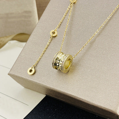 Women's & Men's Ceramic High Version Spring Full Diamond Small Waist Necklaces