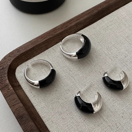 Fashion Drip Glazed Female Simple Personality Rings