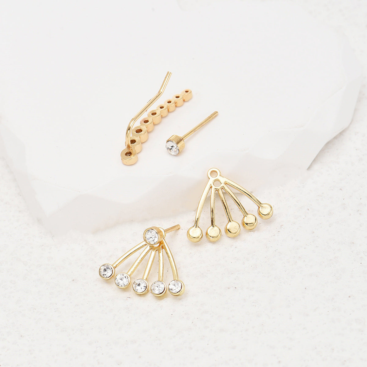 Simple Affordable Luxury Fashion Cold Style Twin Earrings