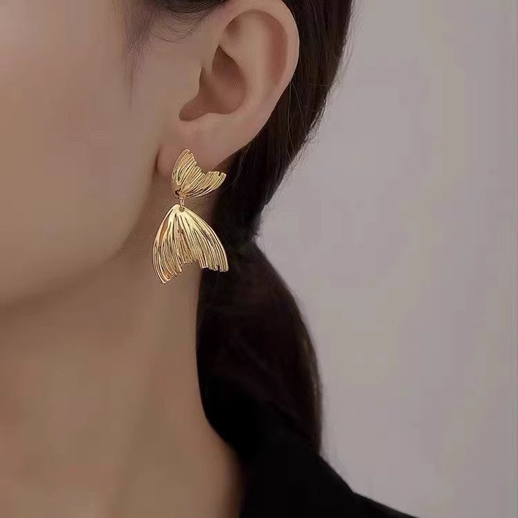 Women's Mermaid Tail Style Design Light Luxury Elegant Earrings