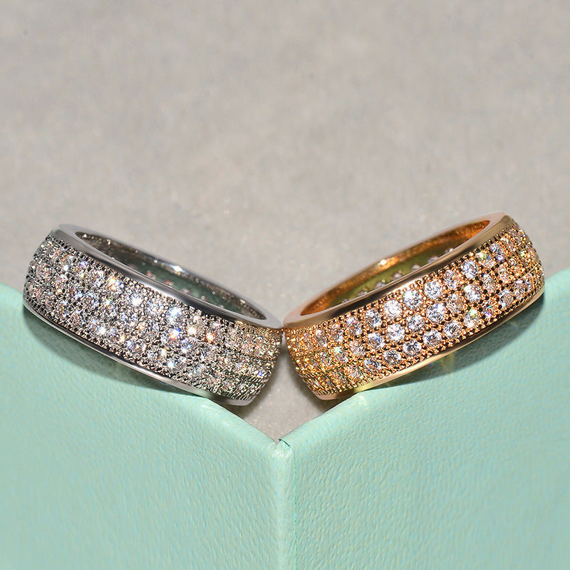 Women's & Men's & Shi Accessories Circle Full Zircon Rings
