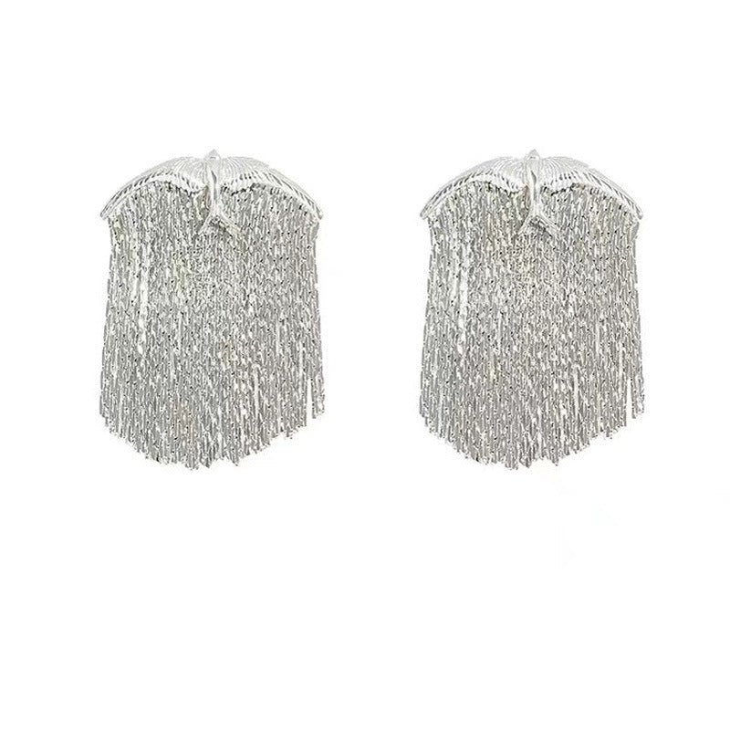 High-grade Swallow Three-dimensional Flying Bird Tassel Earrings