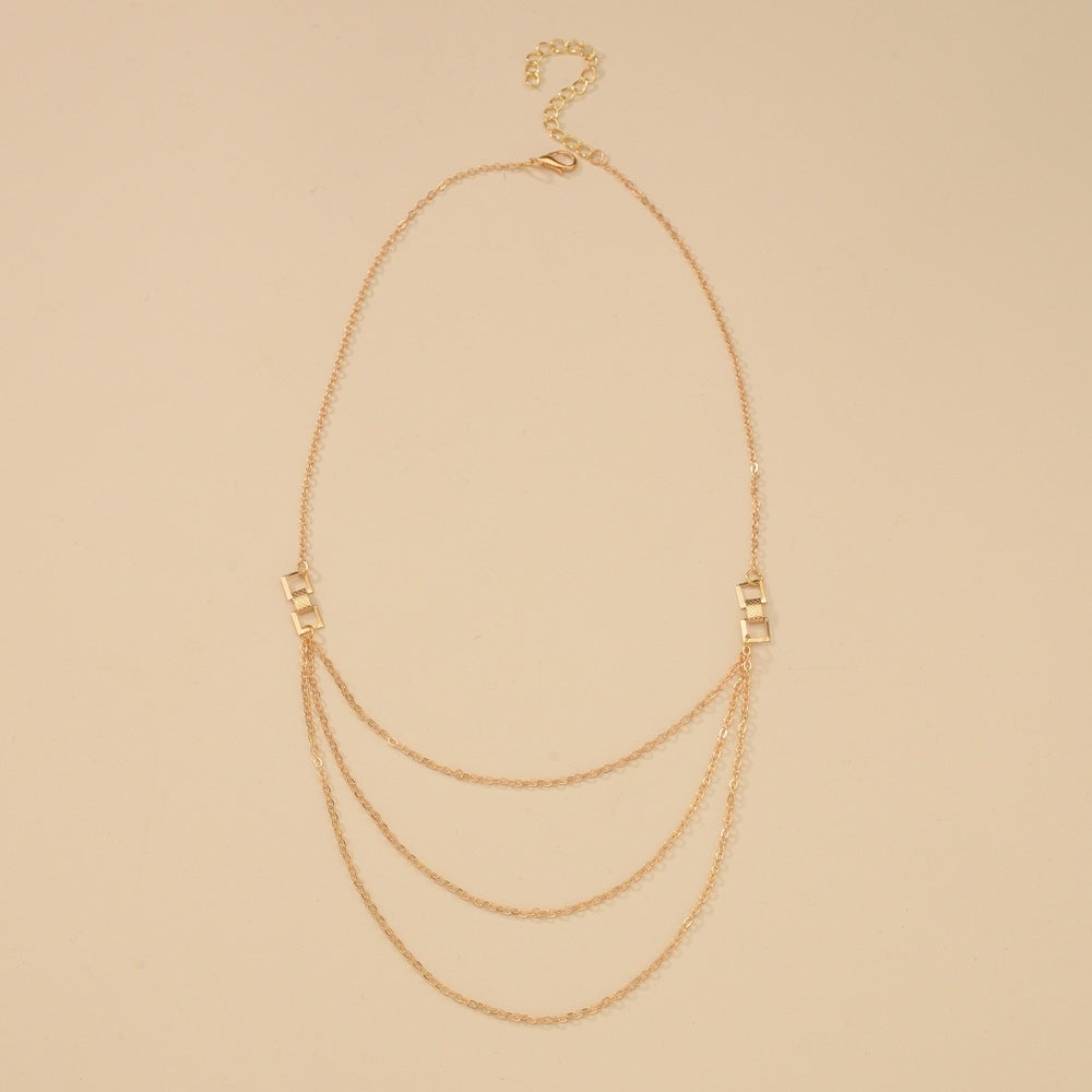 Fashion Retro Chain Tassel Clavicle Accessories Necklaces