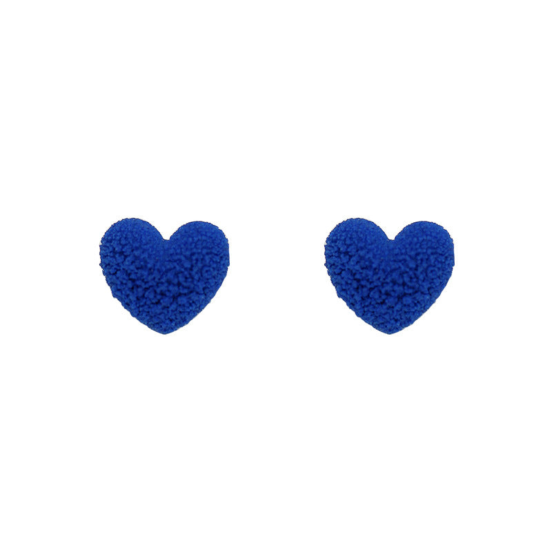 Klein Blue Ear Niche Loving Heart In Sterling Earrings