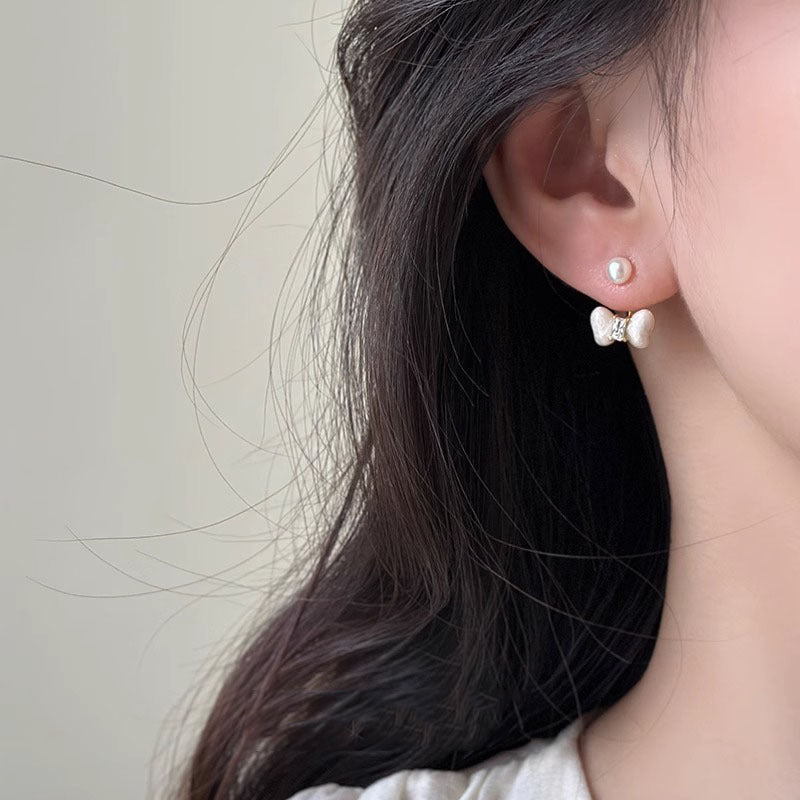 Hook Bow Female Summer Niche Design Earrings