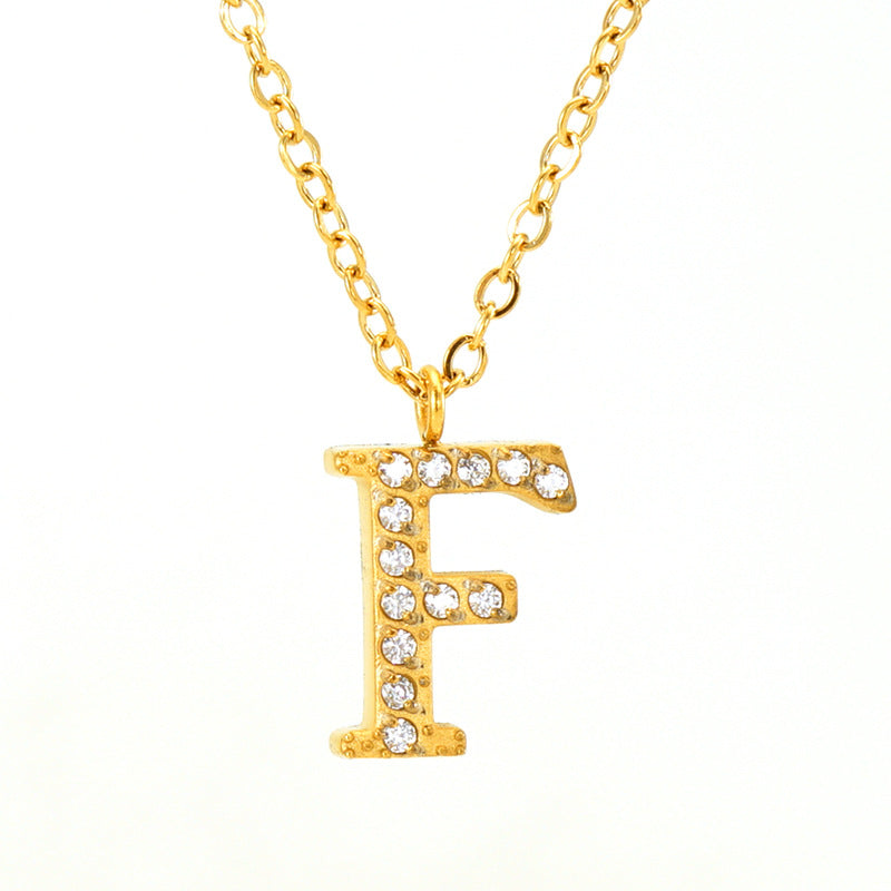 Women's English Letter Pendant High-grade Clavicle Chain Necklaces