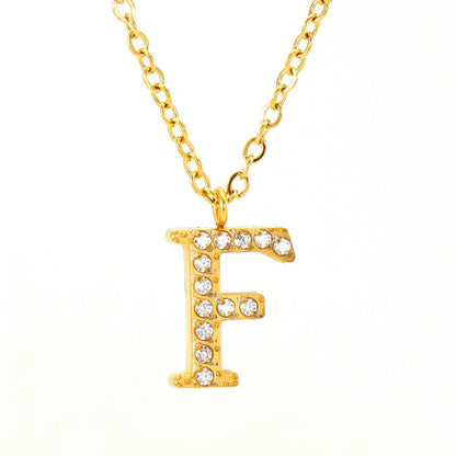 Women's English Letter Pendant High-grade Clavicle Chain Necklaces
