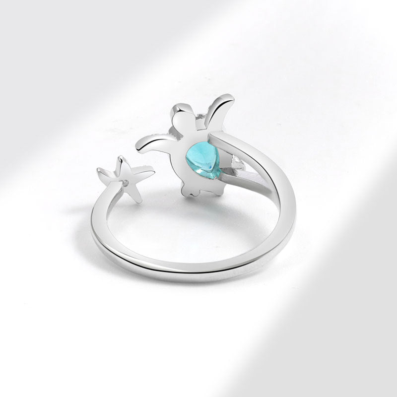 Fashionable Elegant Ocean Series Turtle Summer Seaside Rings