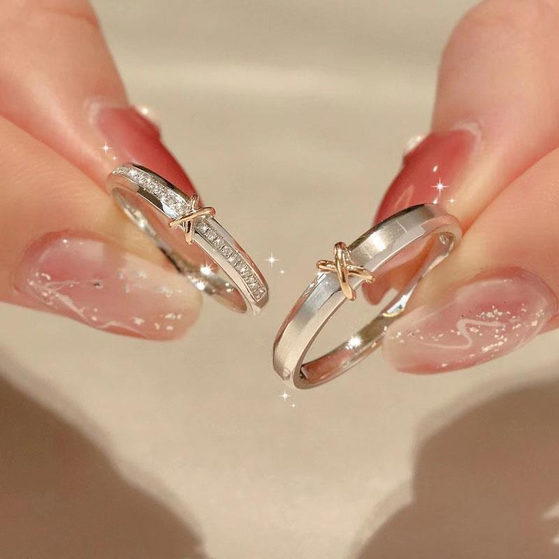 Women's & Men's & Heart Knot Couple And Simple Exquisite Unique Rings