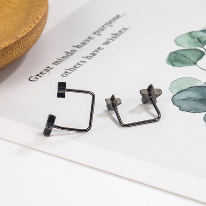 Black Star Ear Trendy Female Dark Summer Niche Earrings