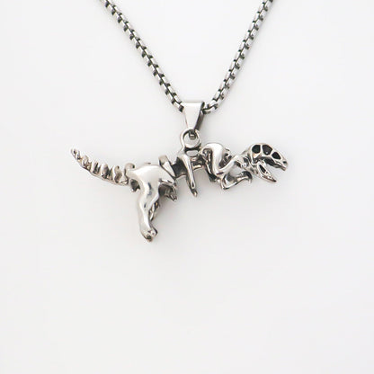 Women's & Men's & Dinosaur Skeleton Pendant Fashion Retro Stainless Steel Necklaces