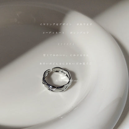 Style French Metal Sense Sier Index Finger Rings