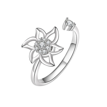 Little Windmill Decompression Style Design Niche Index Finger Rings