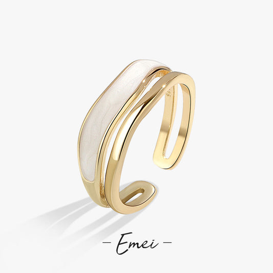 Epoxy Design Cold Wind Index Finger Tide Rings