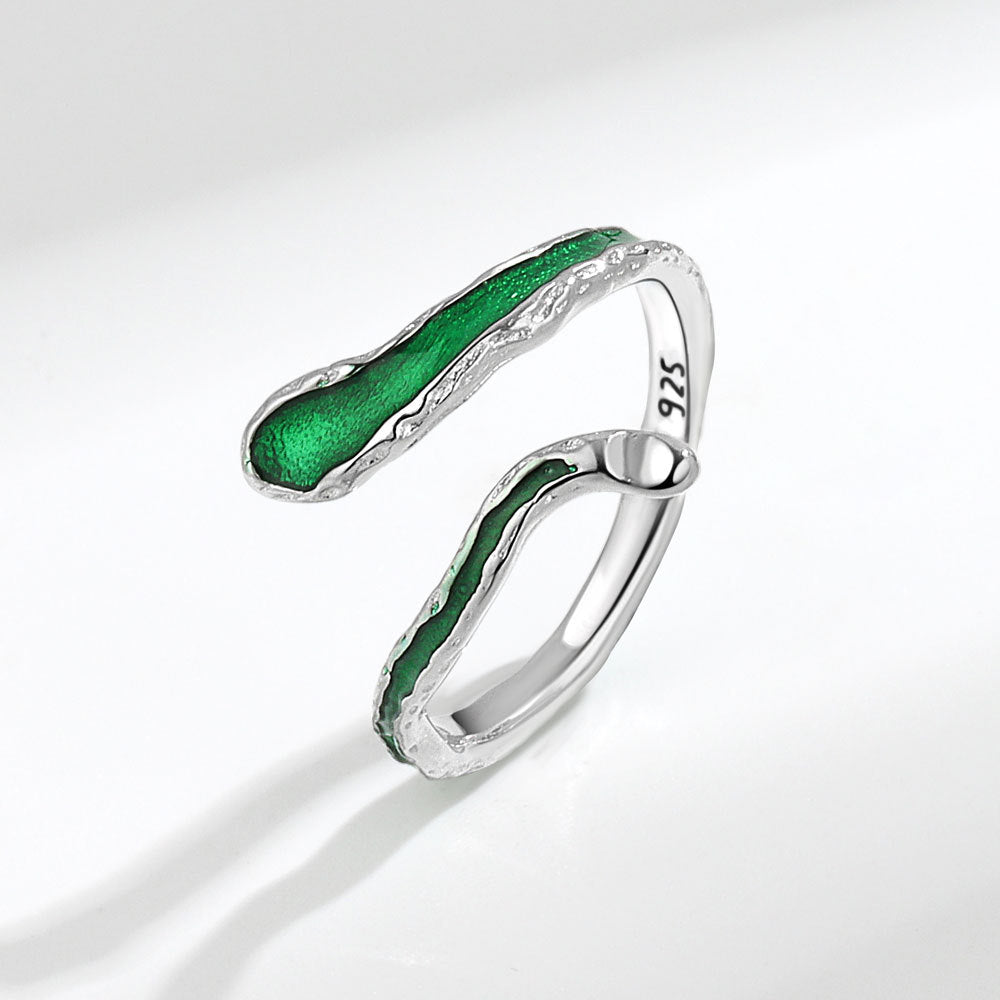 Ornament Personality Snake-shaped Open Design Sense Rings