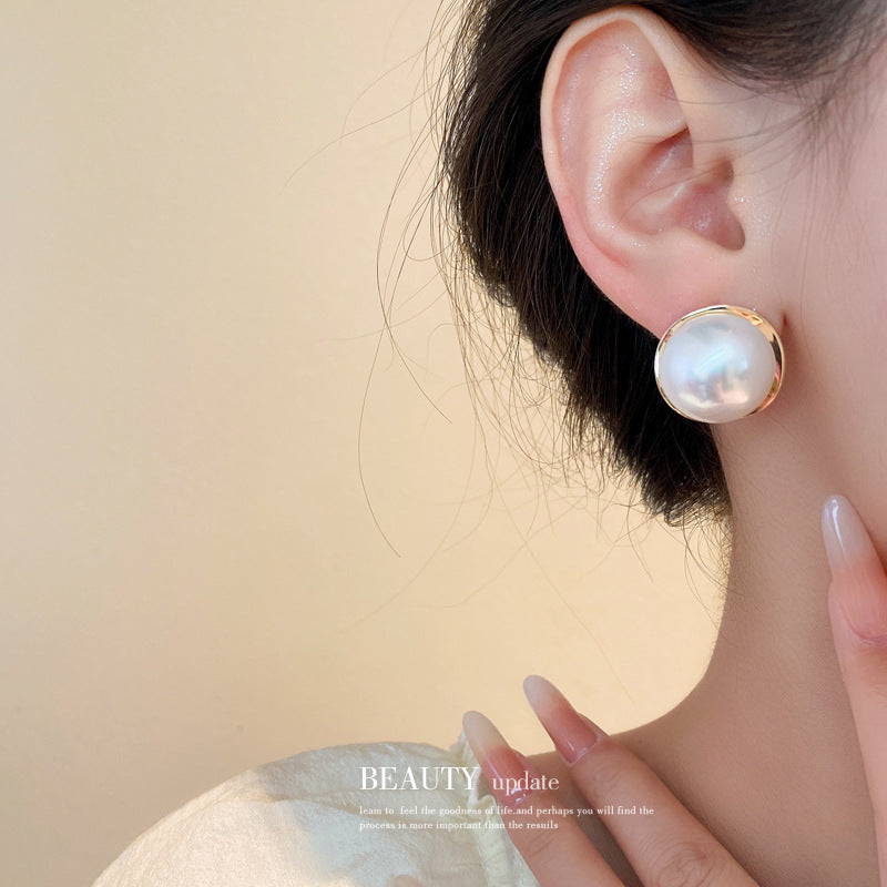 Pearl Geometric Fashion Minimalist Design Ear Earrings
