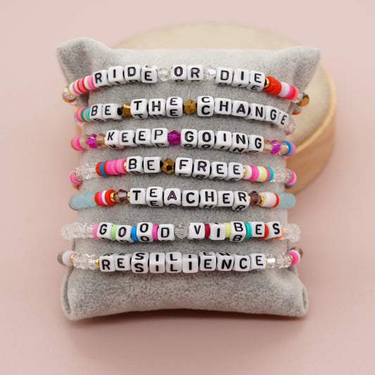 Beads Colorful Polymer Clay Crystal Handmade Bracelets