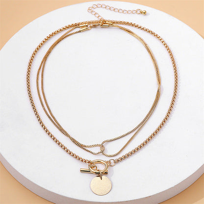 Women's Simple Buckle Pendant For Design Sweater Necklaces