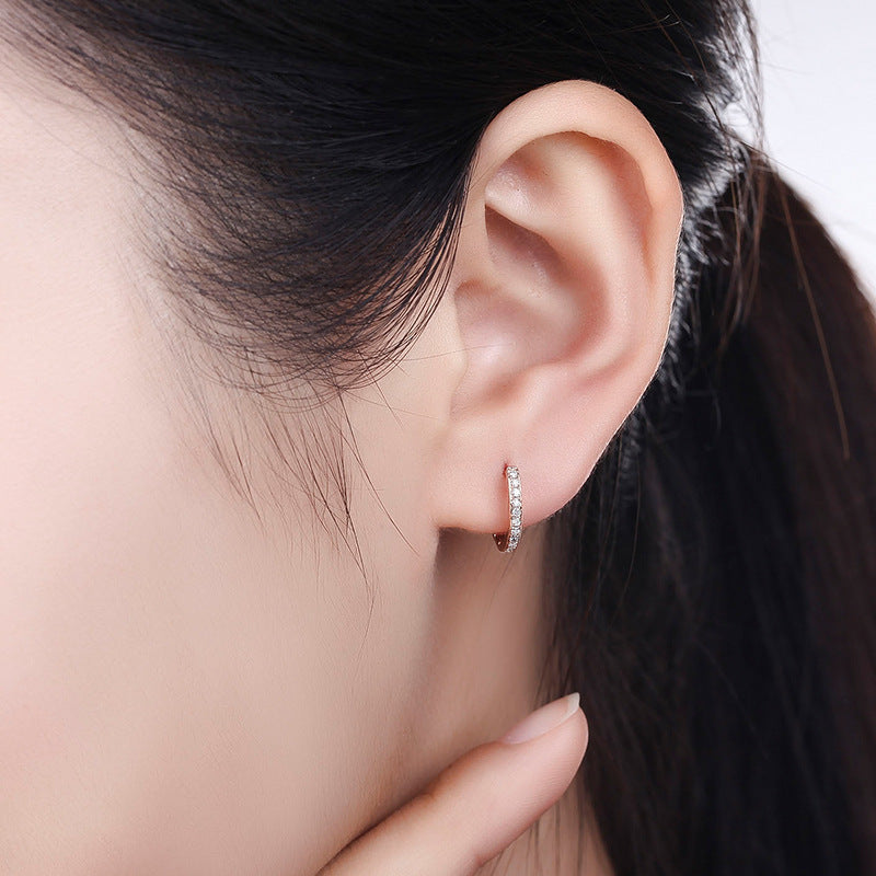 Clip Simulation Sapphire Ruby Tourmaline Female Earrings