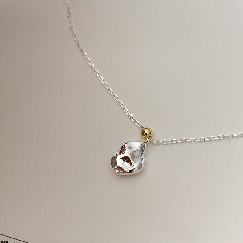 Sterling Sier Simple Niche Color Matching Beanie Female Clavicle Necklaces