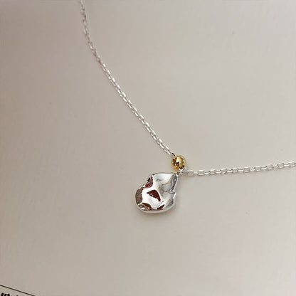 Sterling Sier Simple Niche Color Matching Beanie Female Clavicle Necklaces