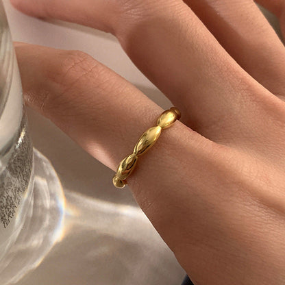 Grain Fine Circle Open Design Personality Rings